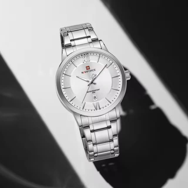 Naviforce 9254 For Men - Silver 