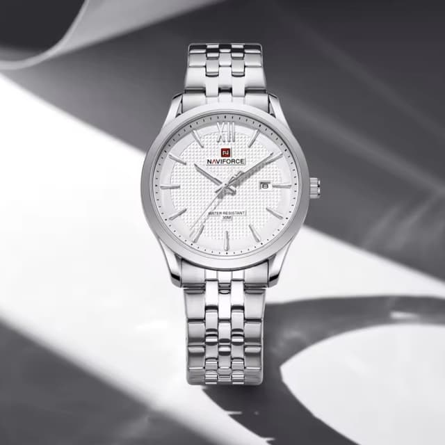 Naviforce 9255 For Men - Silver